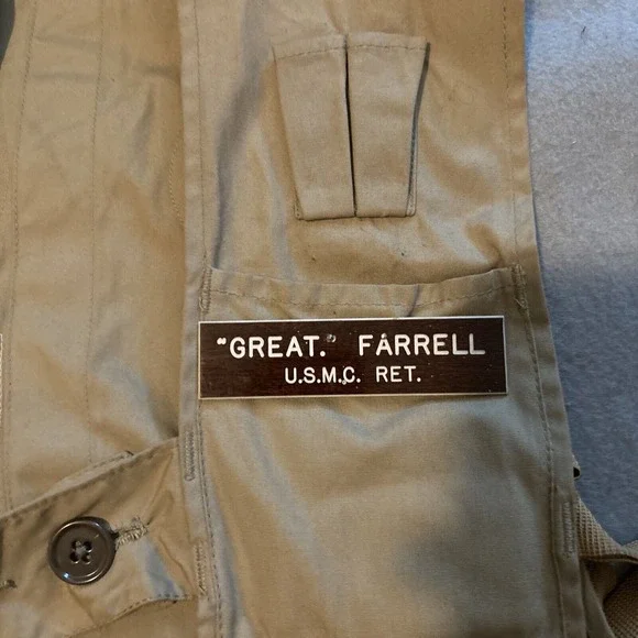 Vintage 10x SPORTSMAN Shooting Vest CLUB USMC Major General Walter Great Farrell